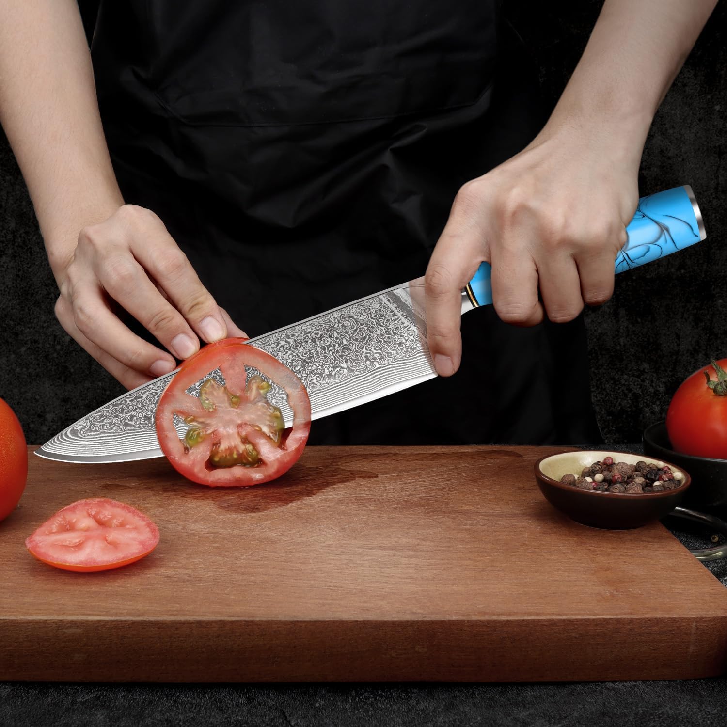 Coltello da Chef Damascato 19,5cm VG-10 - immagine 8