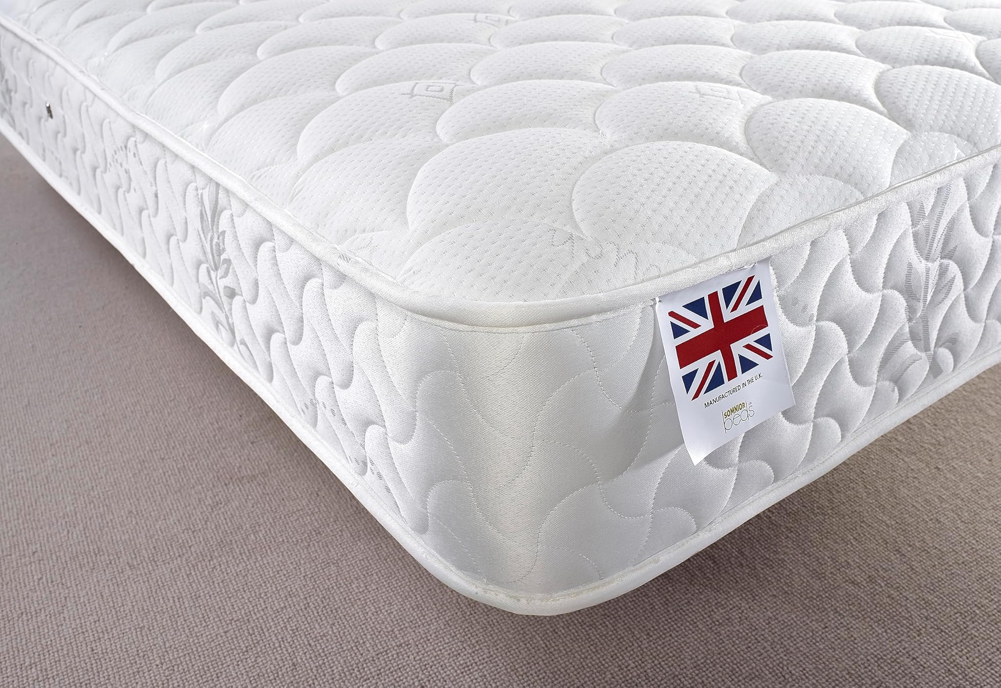 Somnior Beds Sonno Maker Materasso a Molle, Memory Foam, Bianco, Piccolo Single
