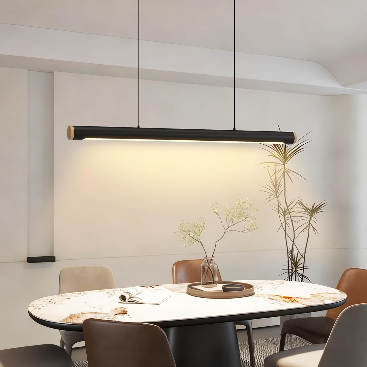 Lampada a Sospensione Moderna Dimmerabile 80CM Nera - immagine 7