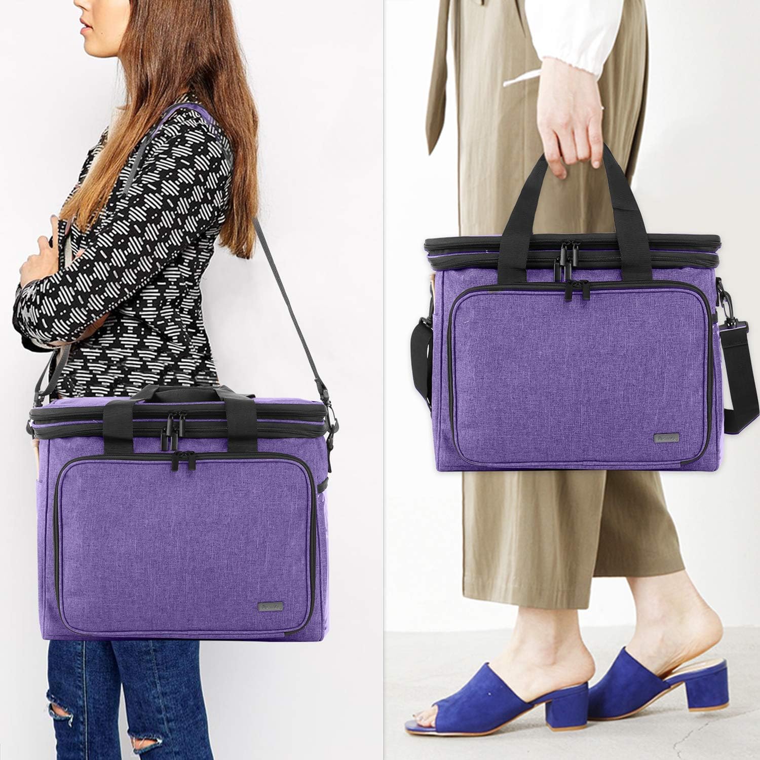 Teamoy Custodia per Filati - Borsa a Maglia Grande Viola - immagine 7