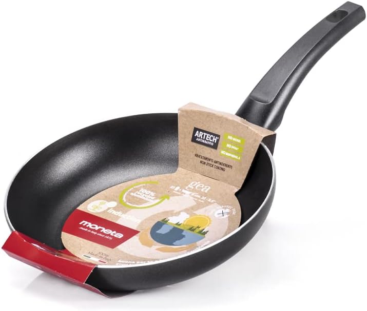 Moneta Padella Alluminio 22 cm, Nero - immagine 1