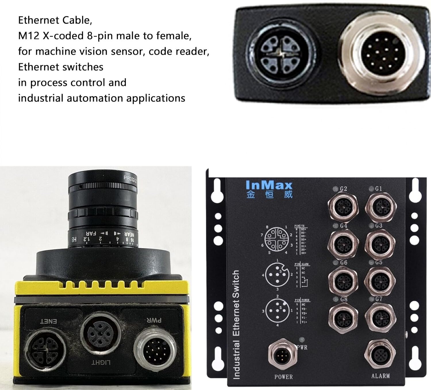 Hangton Cavo Ethernet M12 a RJ45 CAT7e Angolo Retto 10m - immagine 5