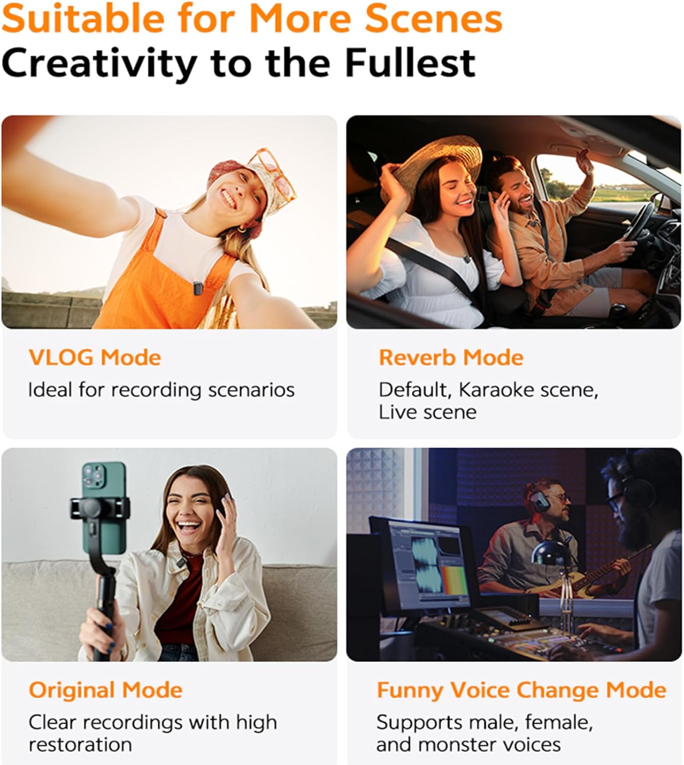 Guomis Microfoni Wireless Lavalier con Riduzione Rumore AI - immagine 7