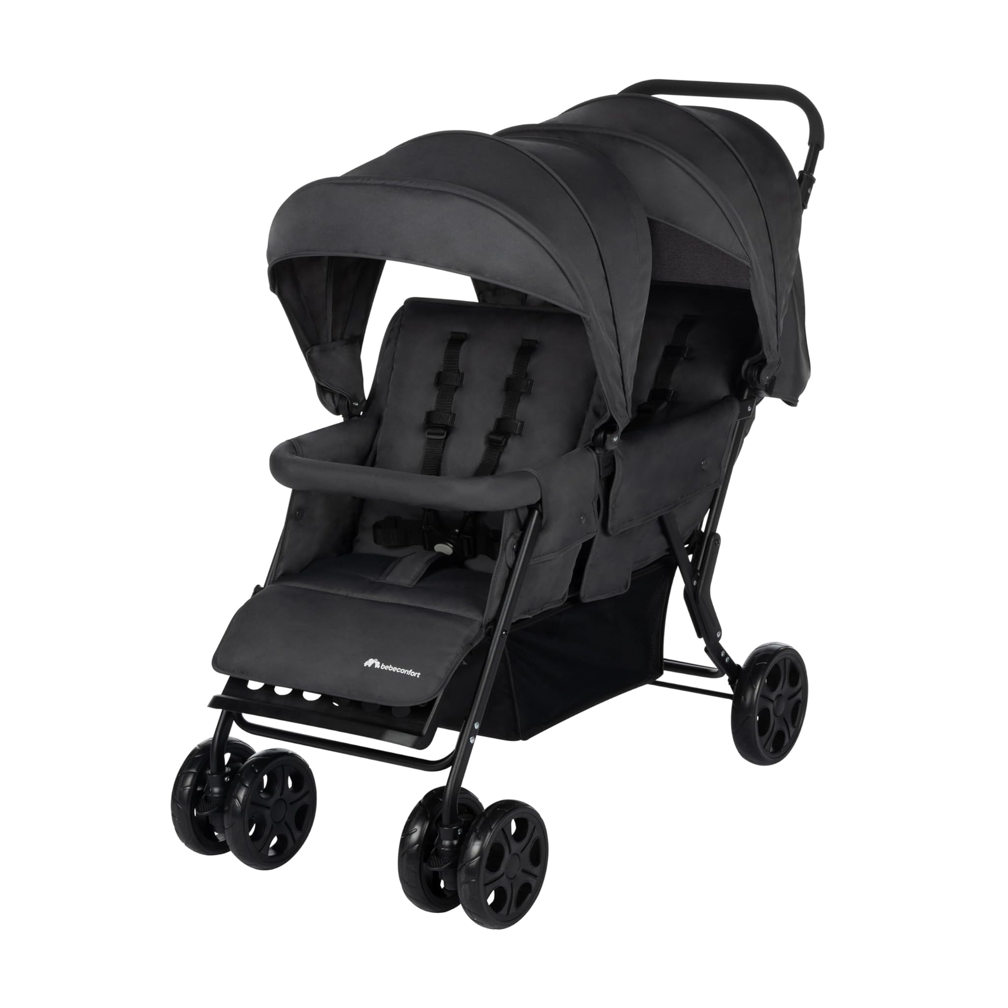Bebeconfort Teamy - Passeggino Fratellare Leggero, Mineral Graphite
