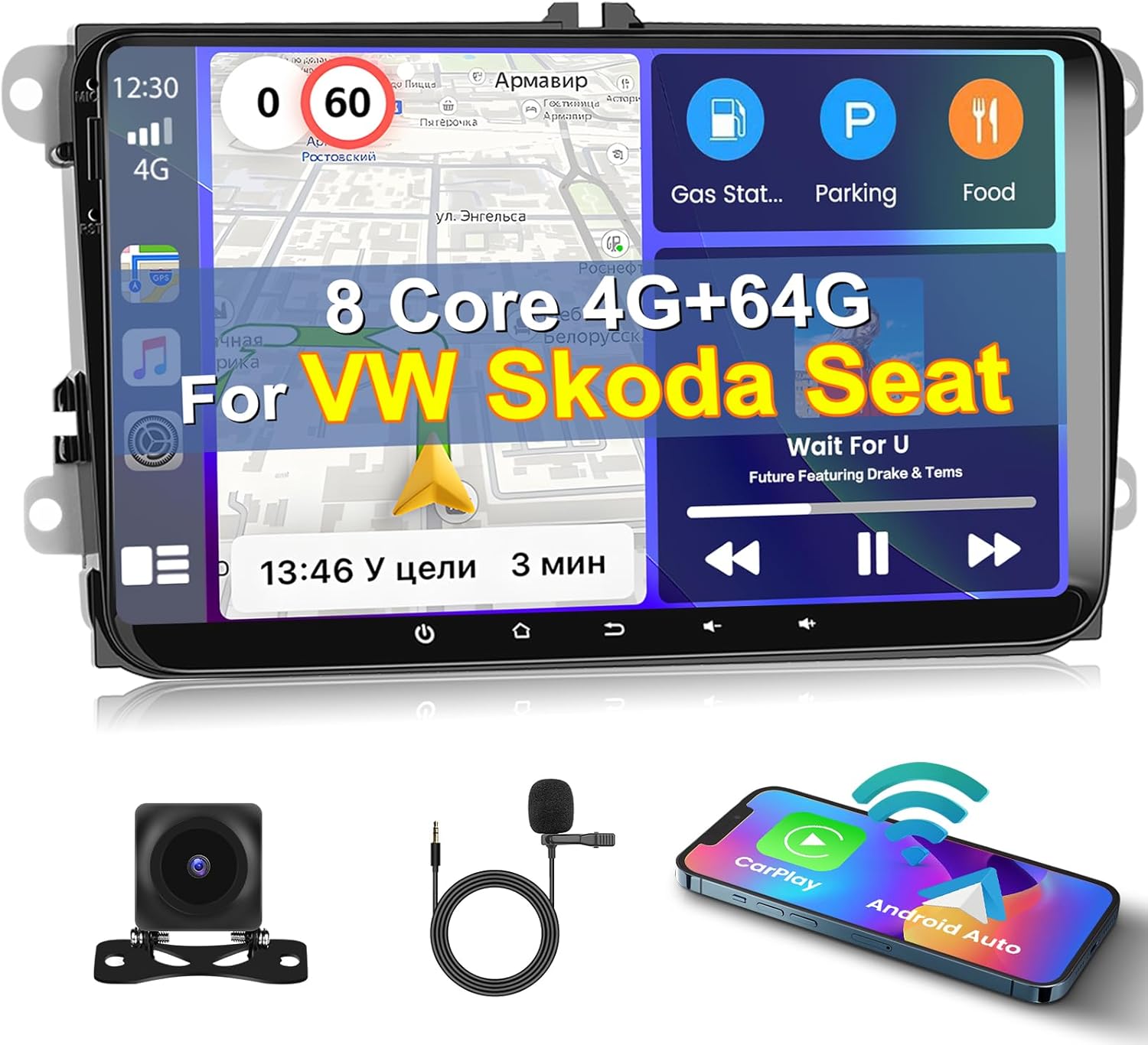 Inefala Autoradio Android 13 2 DIN 9" Touchscreen - immagine 1