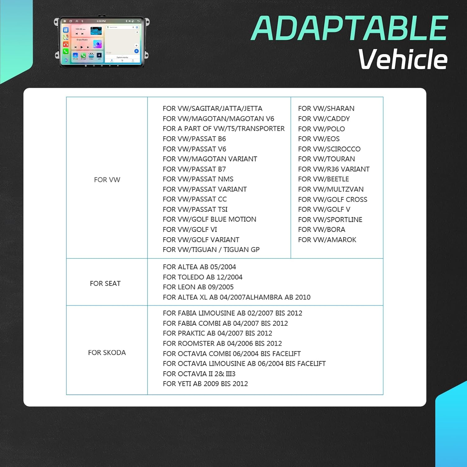 Inefala Autoradio Android 13 2 DIN 9" Touchscreen - immagine 3