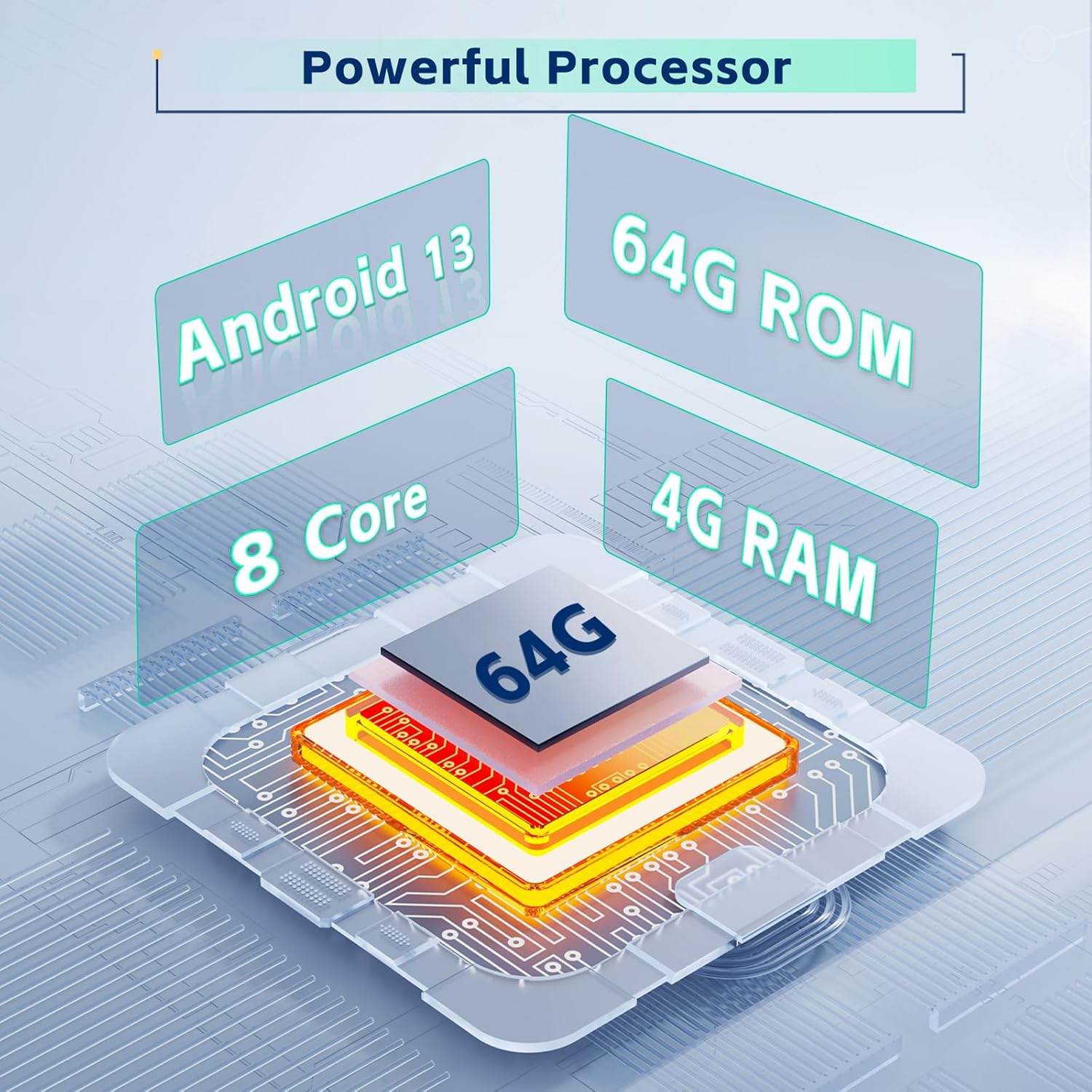 Inefala Autoradio Android 13 2 DIN 9" Touchscreen - immagine 4