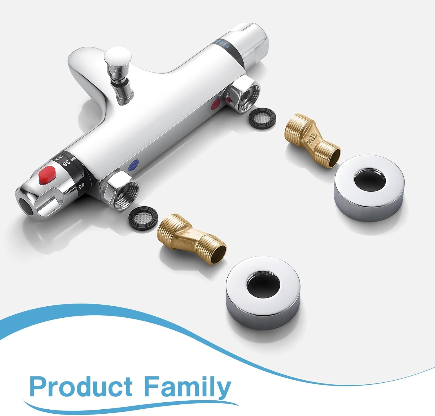 Rowinnao Rubinetto Termostatico Vasca Cromato - immagine 6