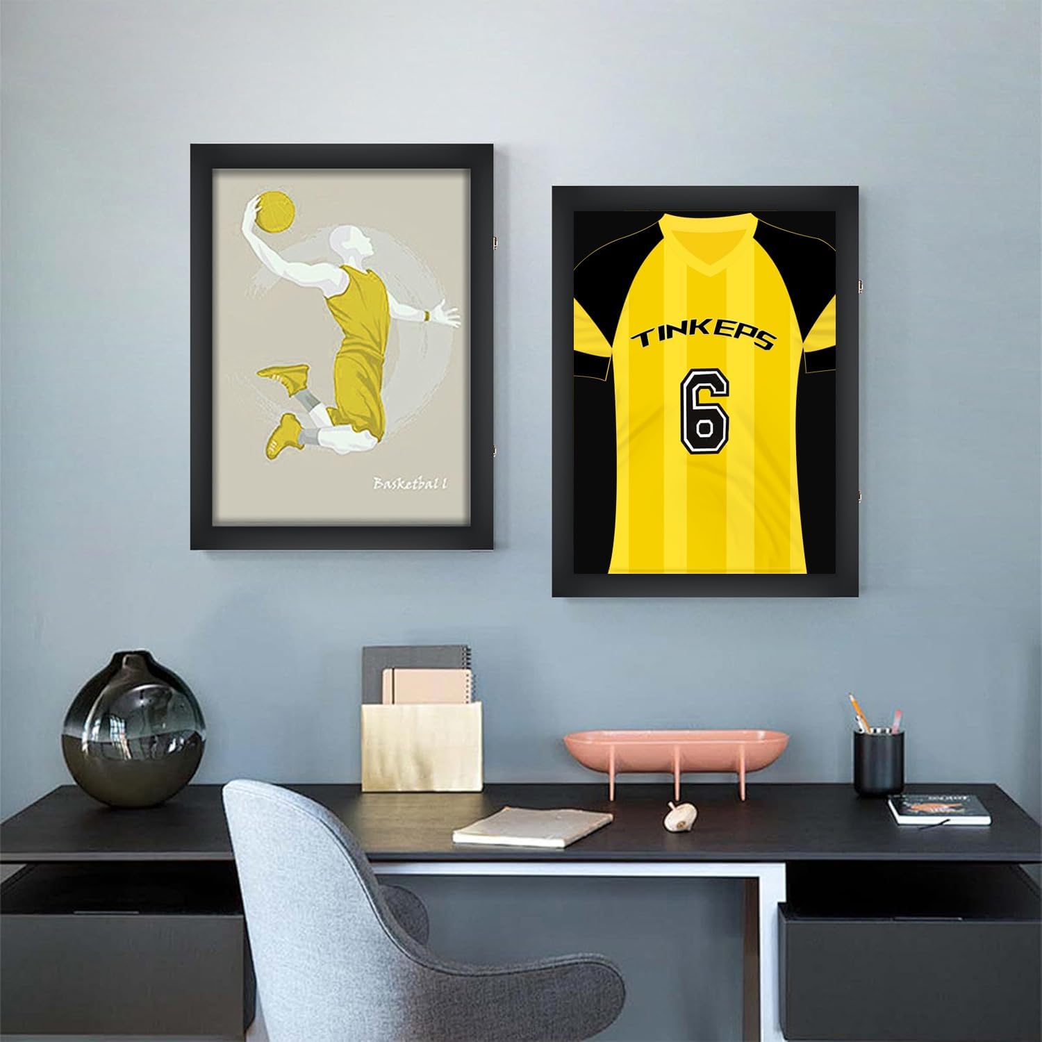 Tinkeps Cornice per Maglia da Calcio, Nero - immagine 4