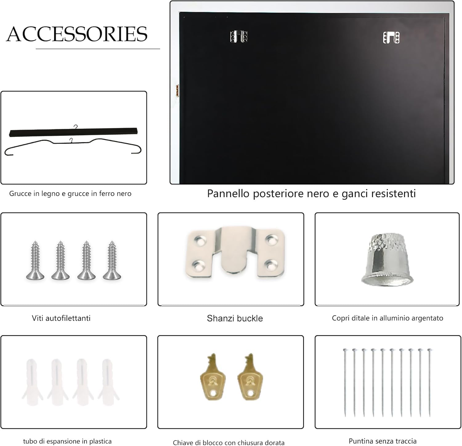 Tinkeps Cornice per Maglia da Calcio, Nero - immagine 5