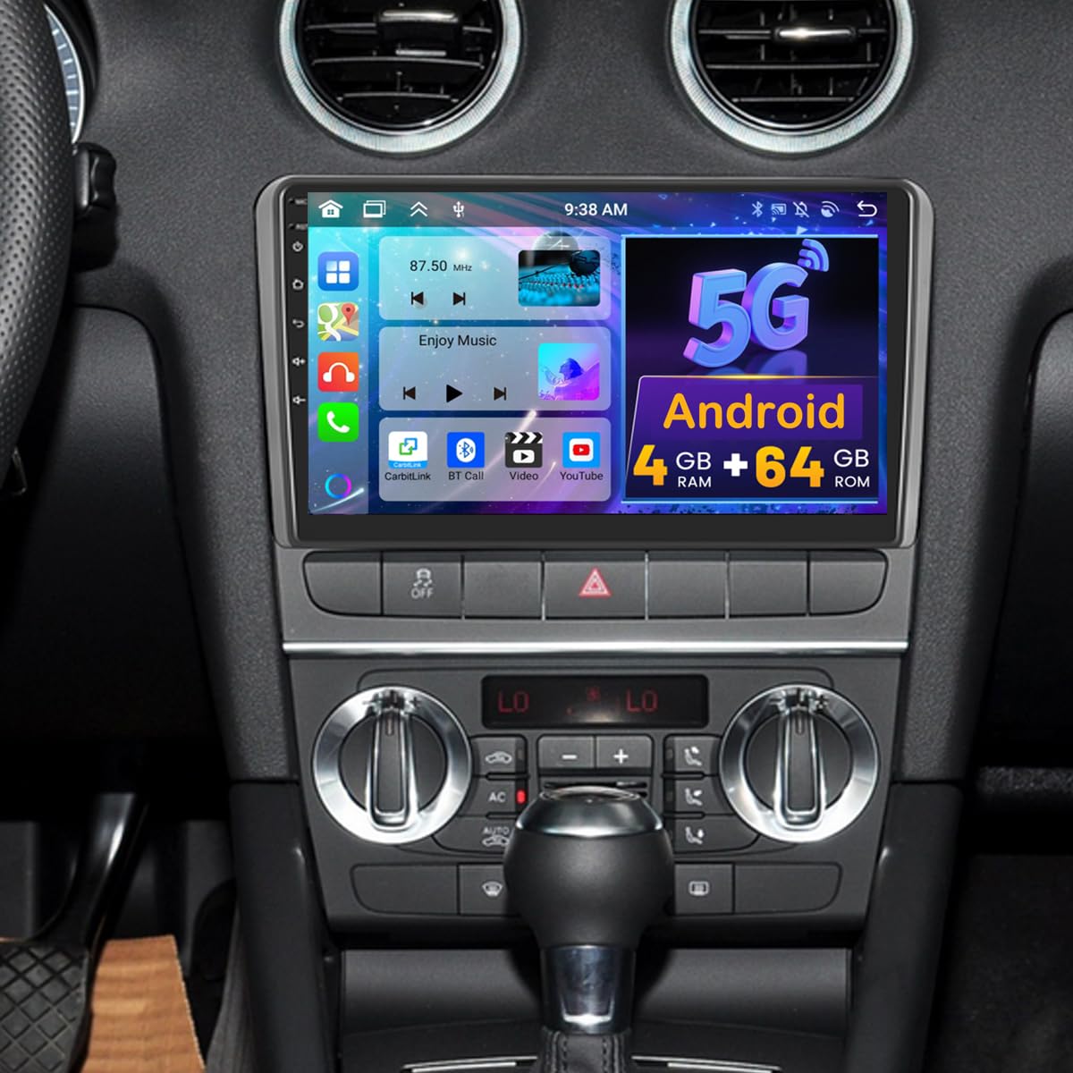 Autoradio Android per Audi A3/S3/RS3 2003-2012 9" IPS
