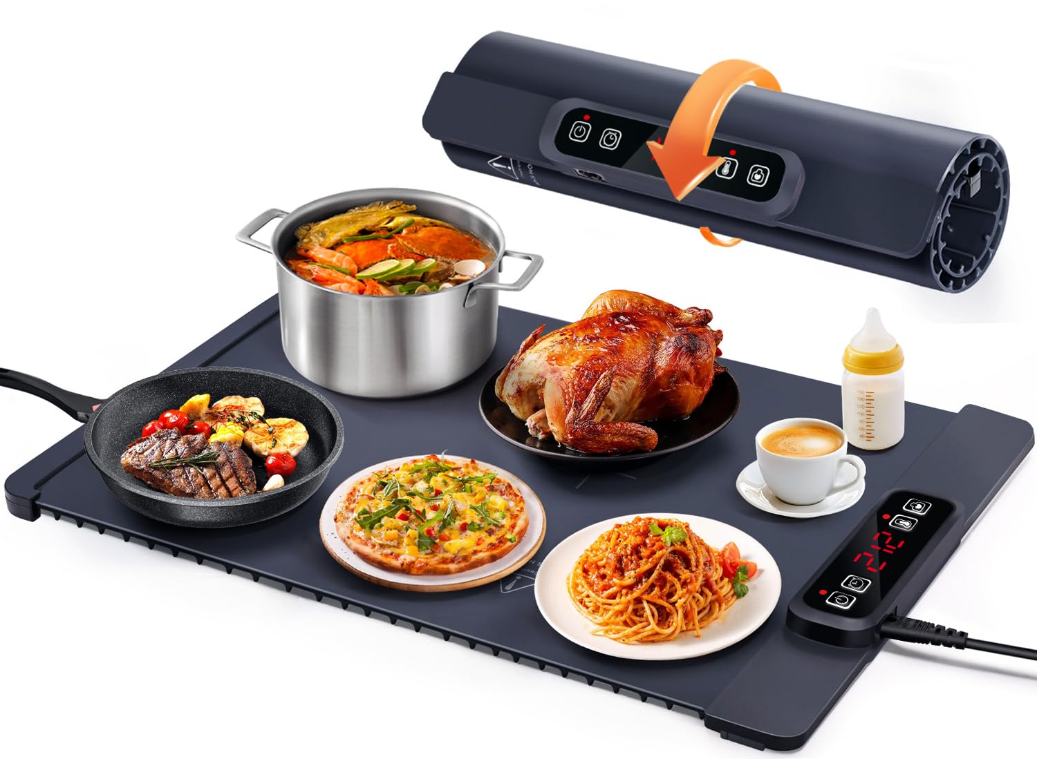 Autopkio Vassoio Riscaldante Elettrico Pieghevole