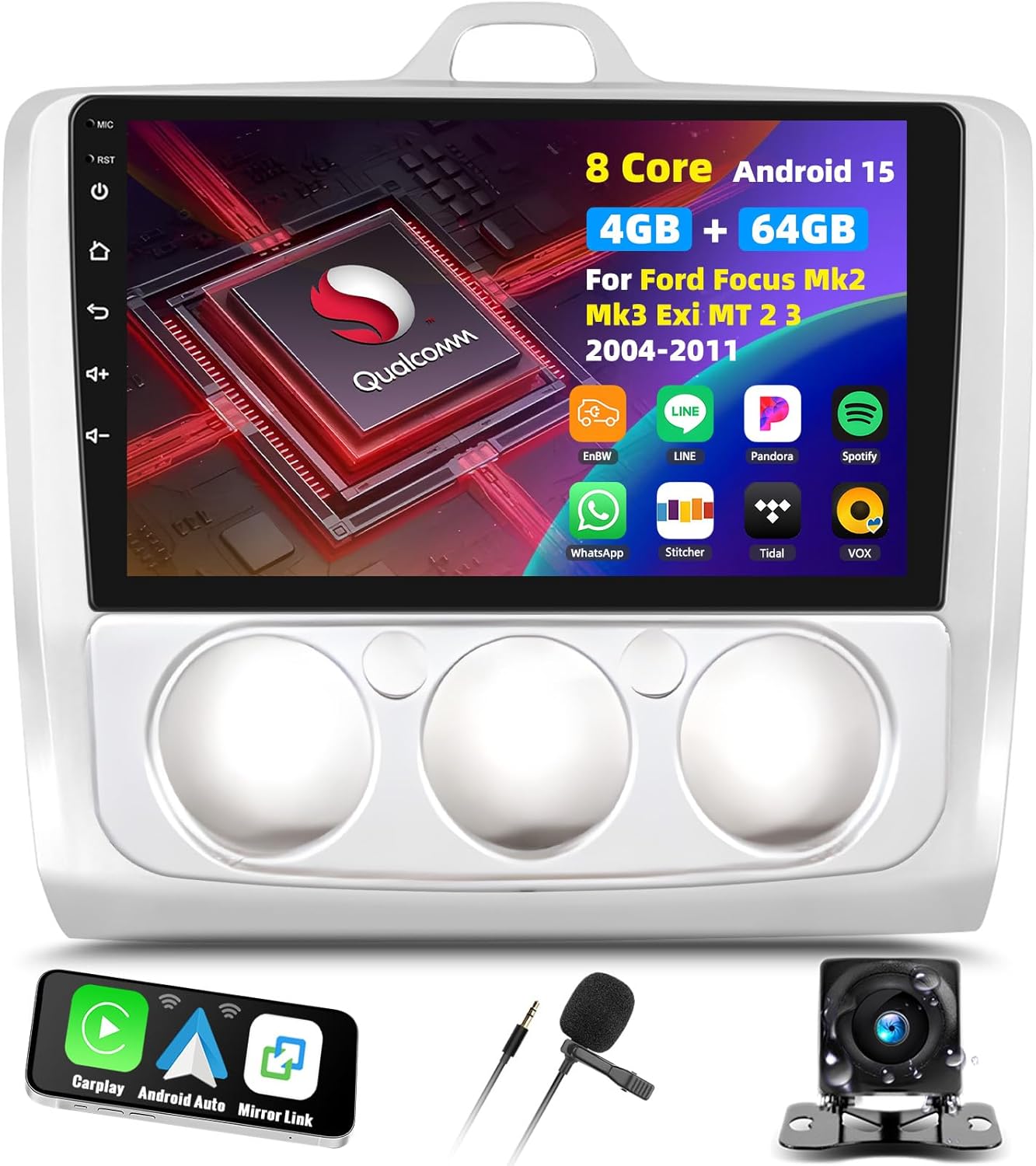 Sixtop Autoradio per Ford Focus Exi MT 2 3 Mk2 Mk3 2004-2011 - immagine 1