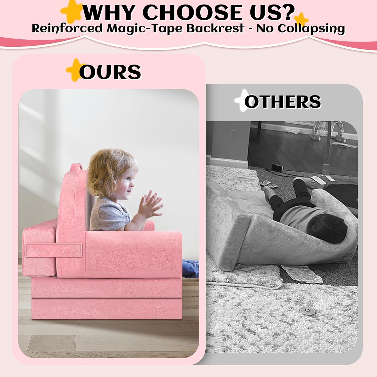 Divano per Bambini Orso - Sedia Pieghevole 2 in 1 - immagine 4