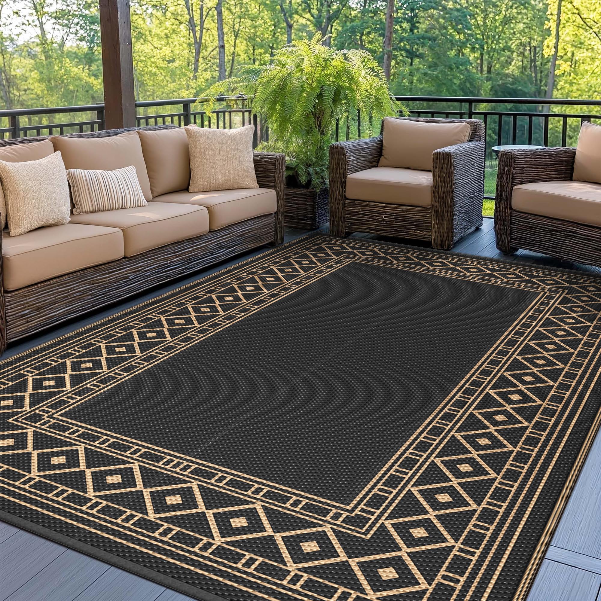 Genimo Tappeto Esterno Impermeabile Reversibile Lavabile