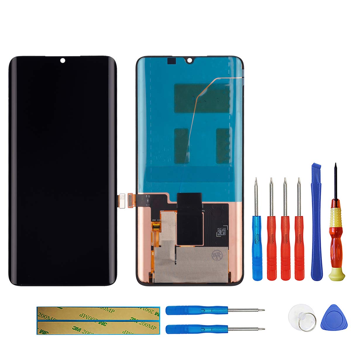 SWARK AMOLED Display per Mi Note 10 / 10 Lite / 10 Pro, Nero