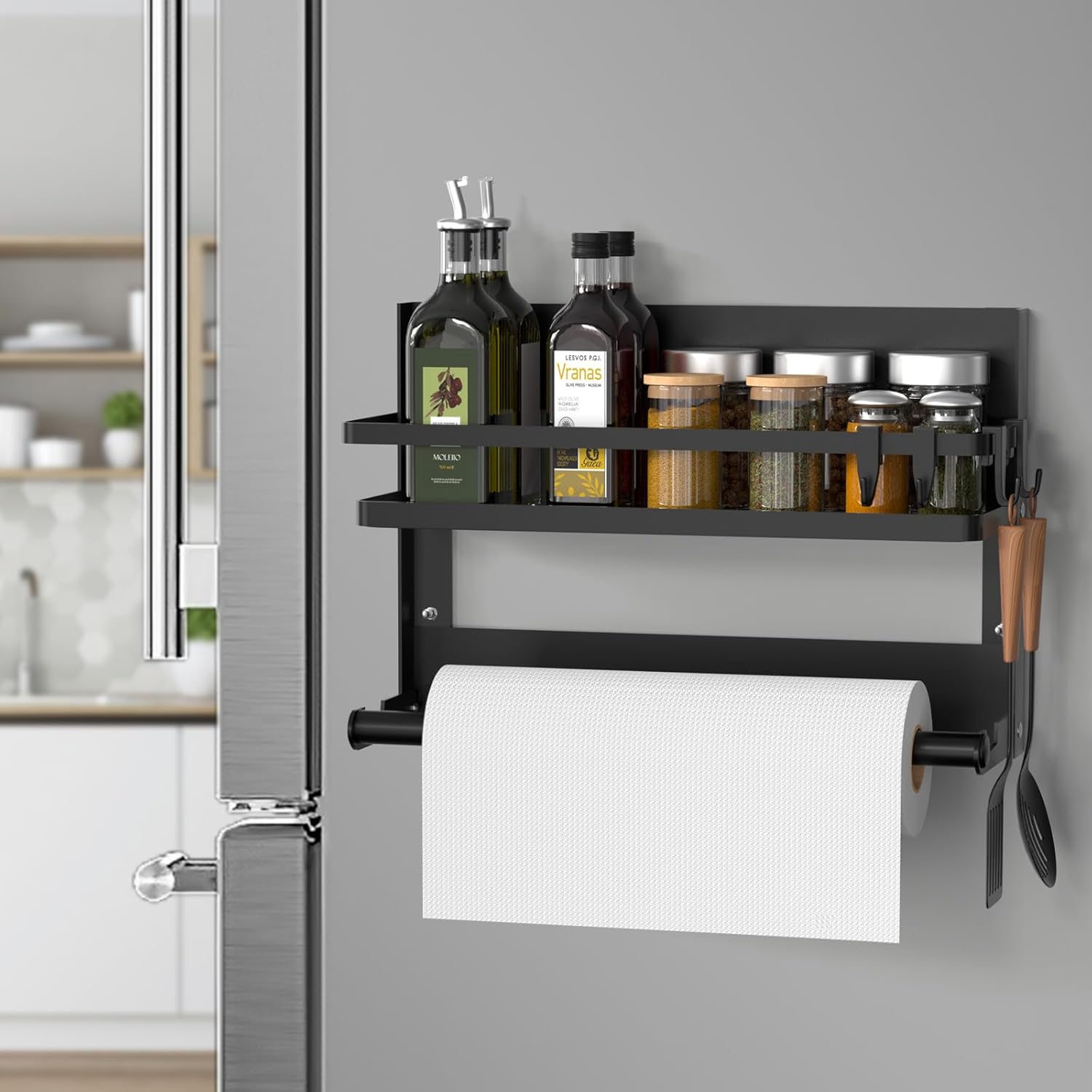 Porta Spezie per Frigorifero e Cucina con Porta Rotolo - immagine 2