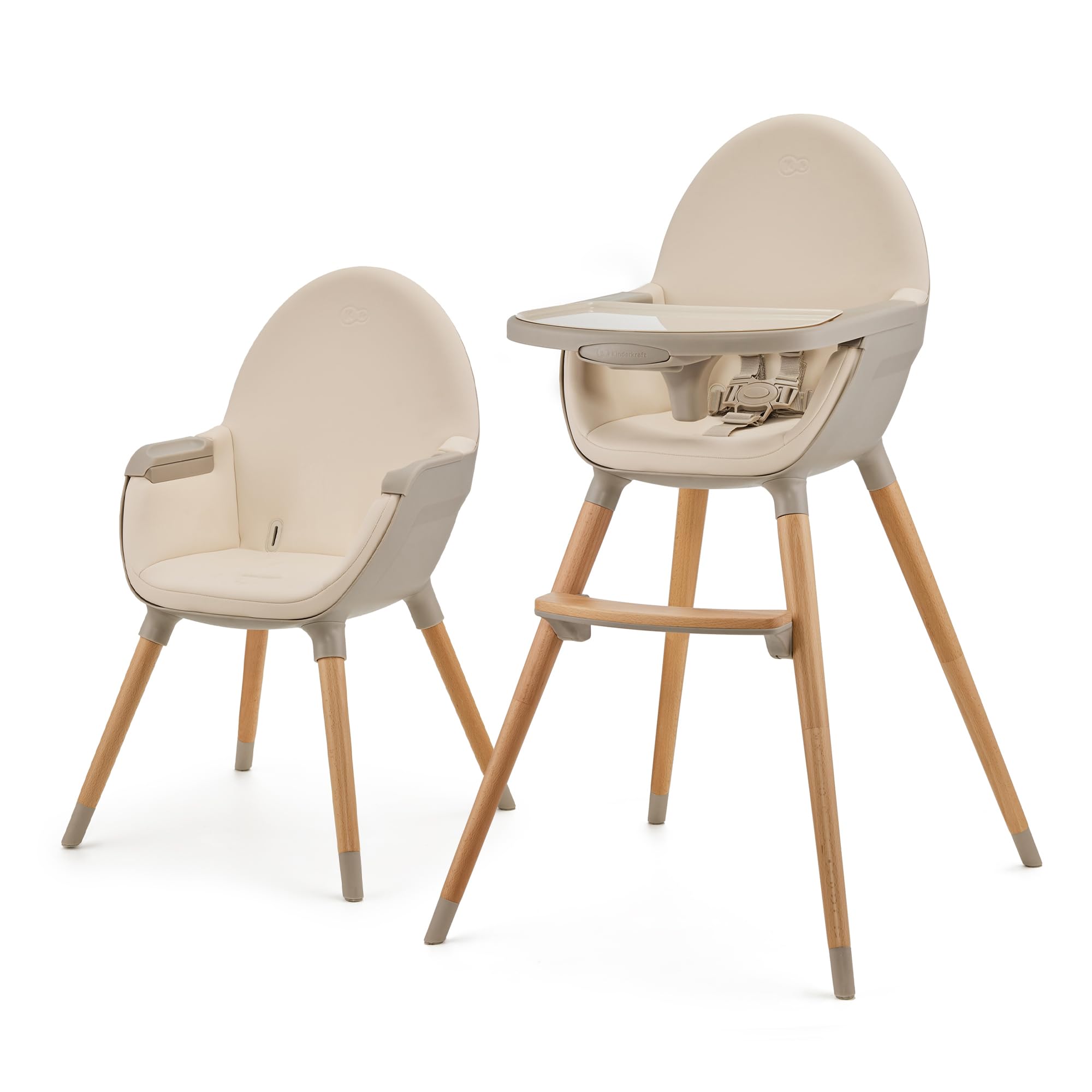Kinderkraft Seggiolone Pappa FINI2 2 in 1, Beige