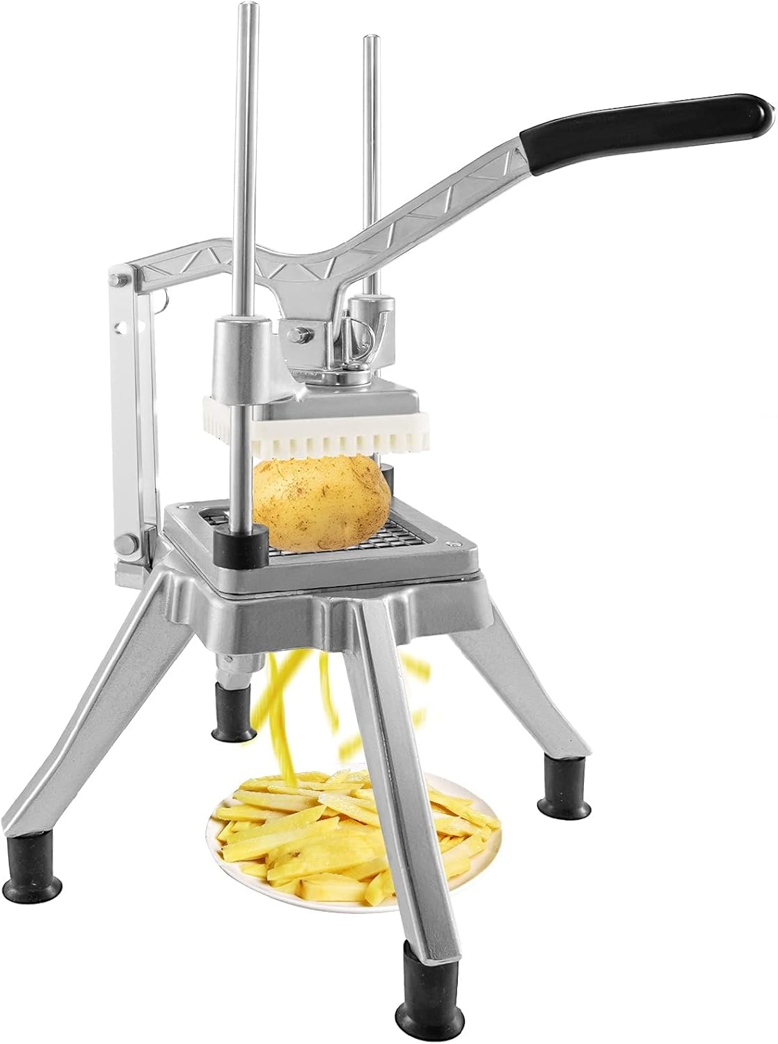 VEVOR Tagliapatate Professionale Manuale Acciaio Inox