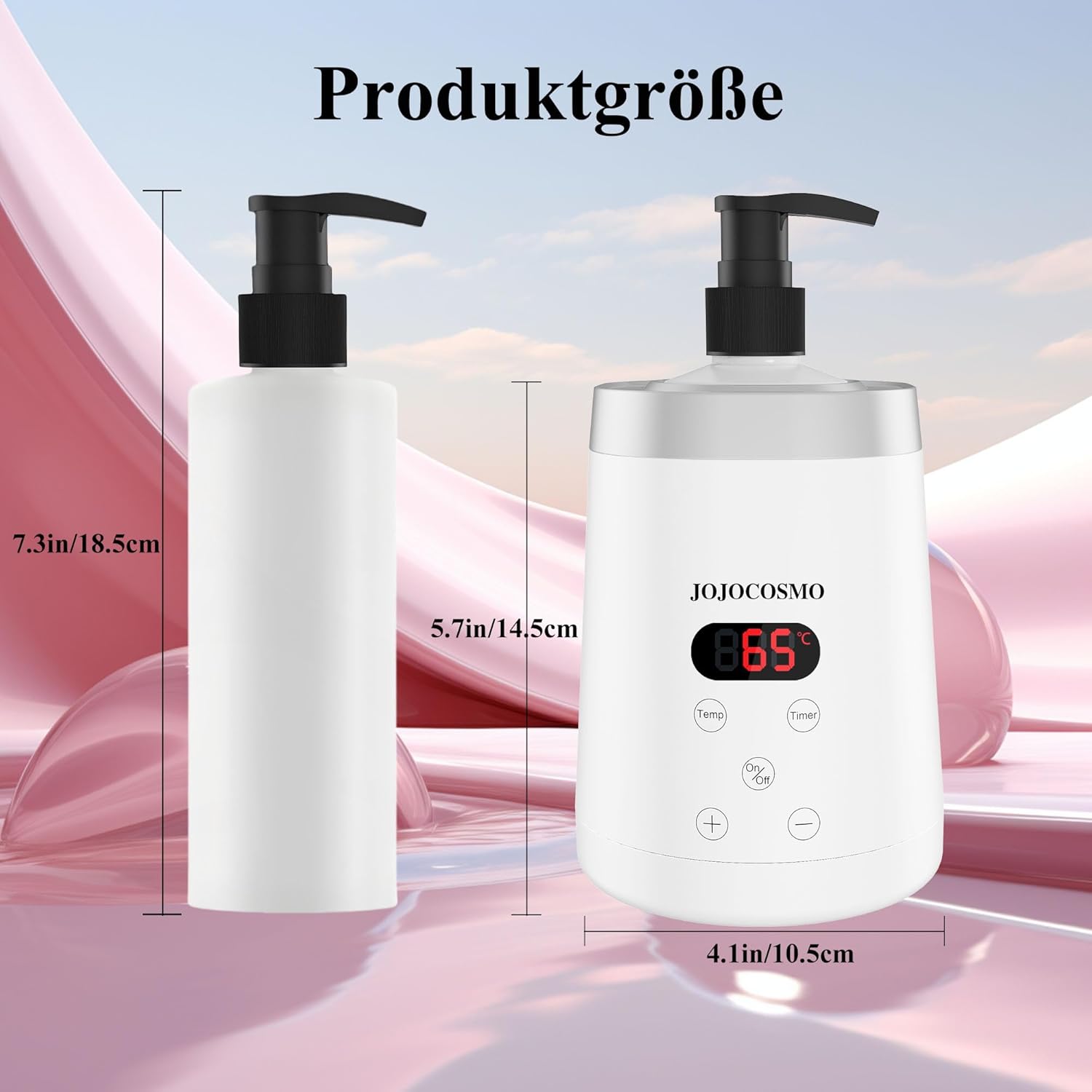 Scalda Olio da Massaggio con Due Dispenser, Bianco - immagine 3