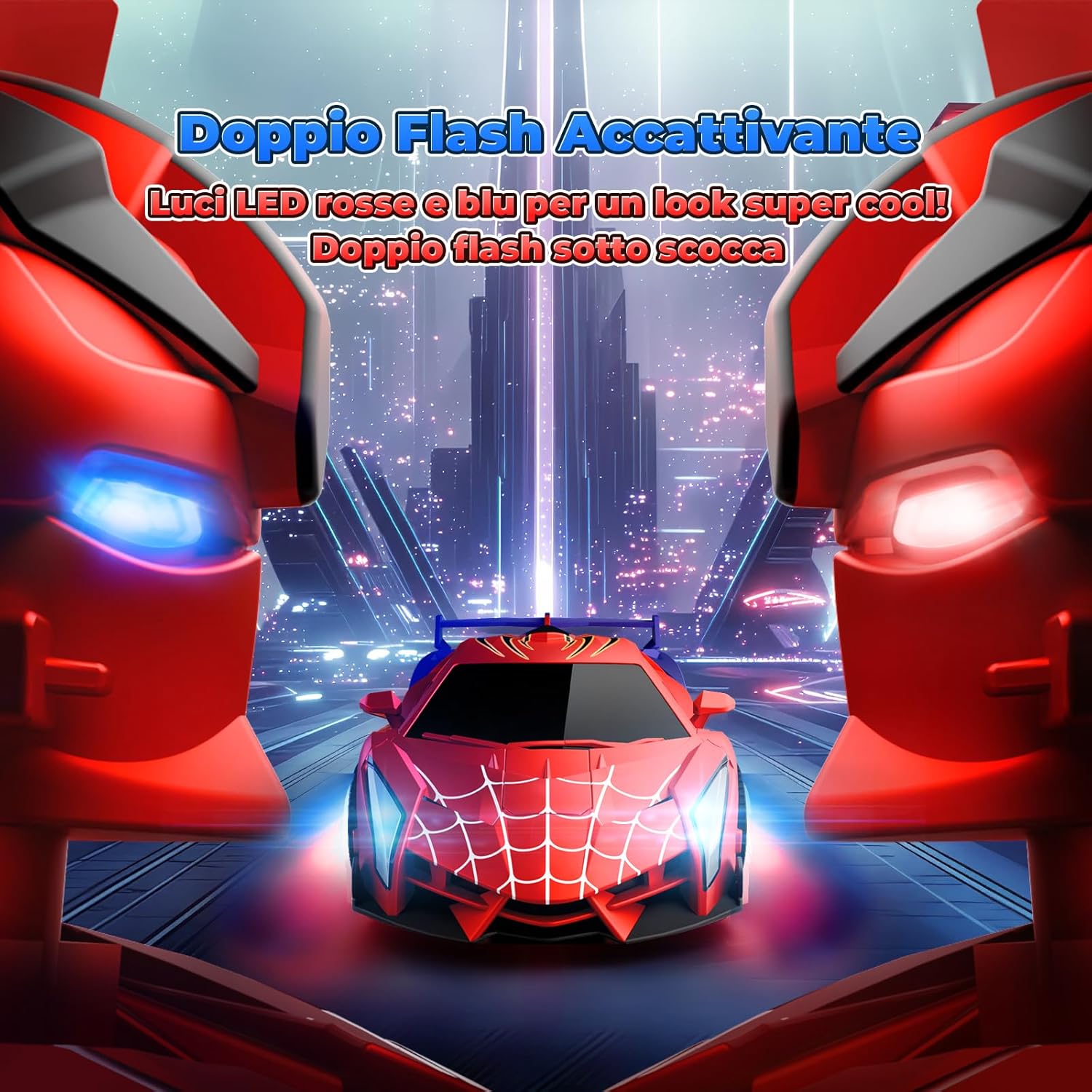 Macchina Telecomandata con Luci LED e Deriva 360° - immagine 3