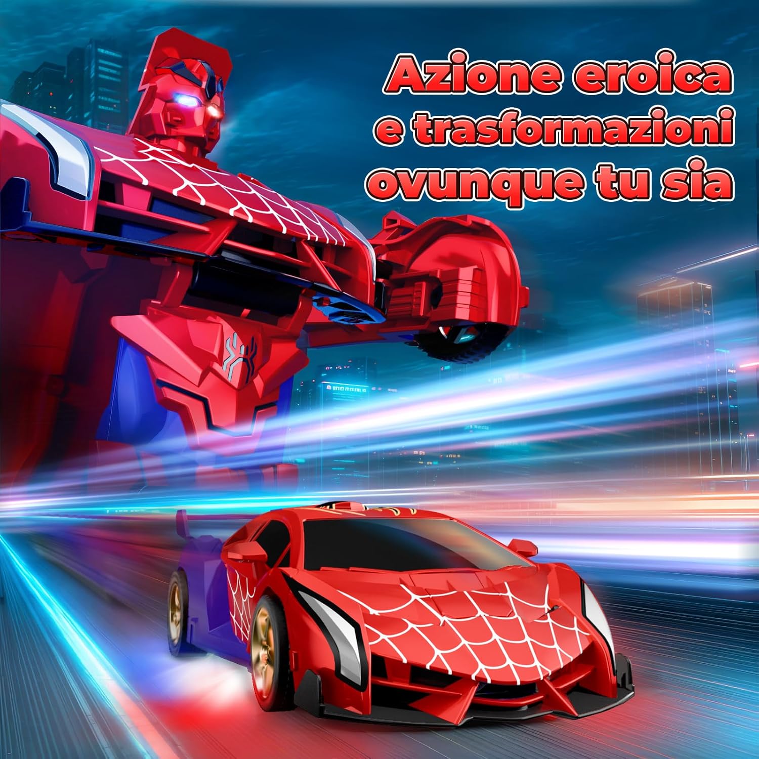 Macchina Telecomandata con Luci LED e Deriva 360° - immagine 5