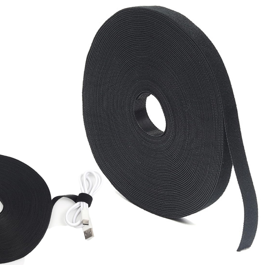 Fascette Fermacavo Riutilizzabili 15M, 10mm Nere