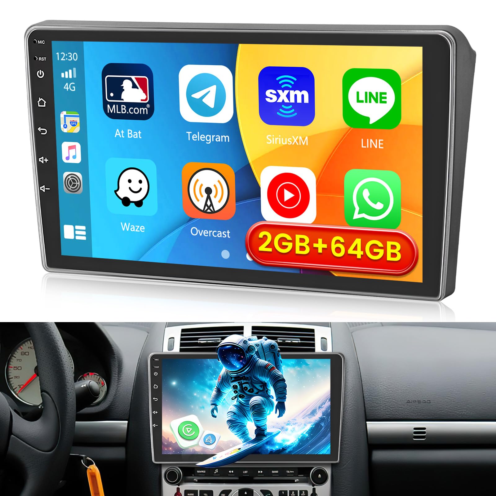Autoradio Android 13 per Peugeot 407 2004-2008 9" 2G+64G