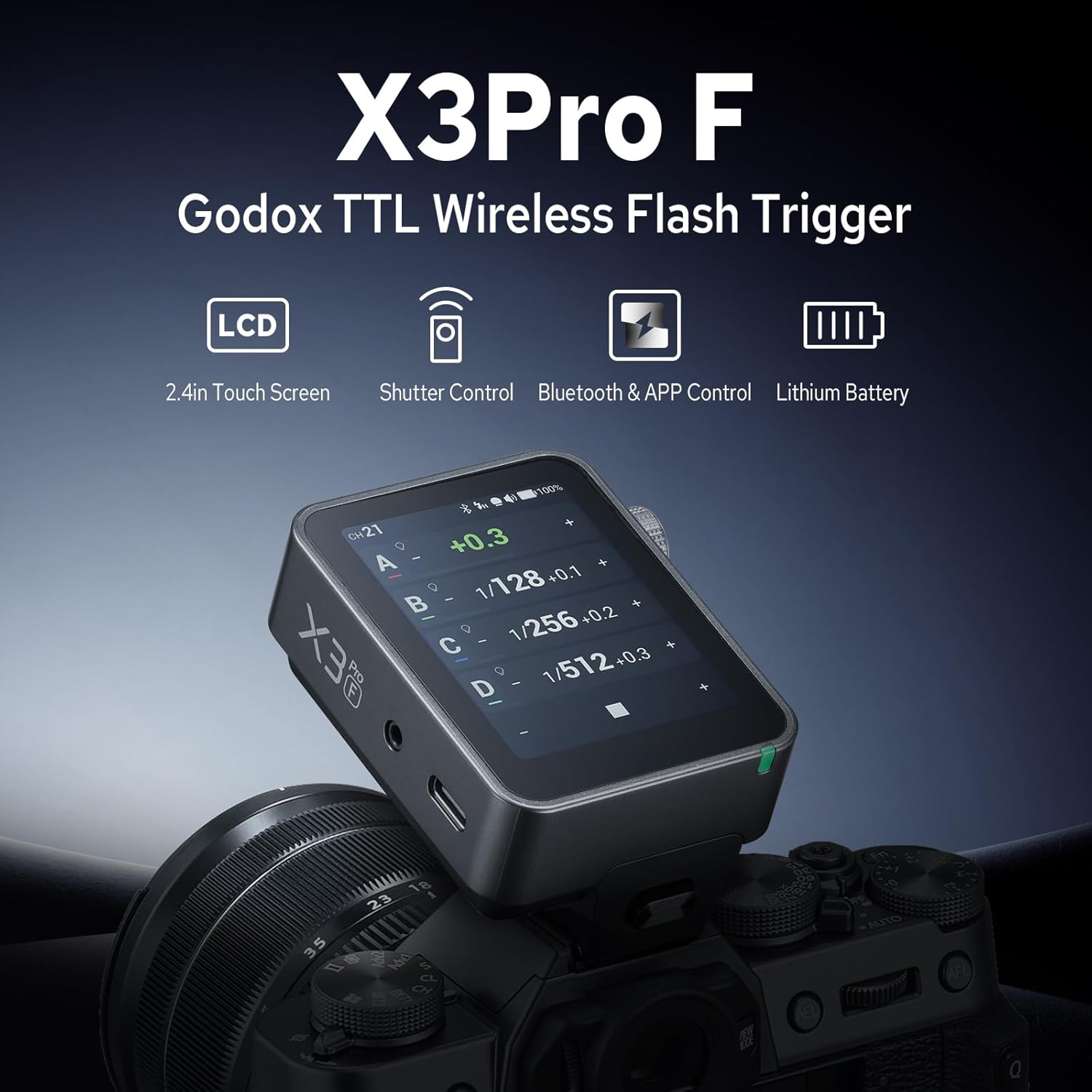 Godox X3Pro F - Trigger Flash TTL Wireless per FUJI - immagine 2