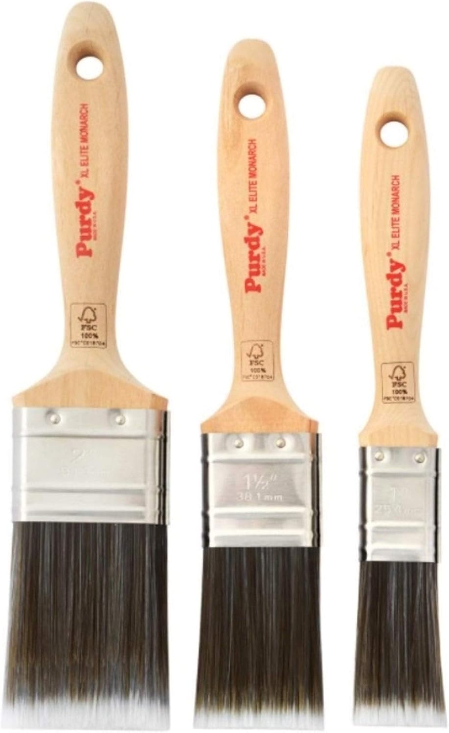 Purdy Monarch Elite - Set di 3 pennelli (1x3,8 cm 1x2 2x7,6 cm) - immagine 2