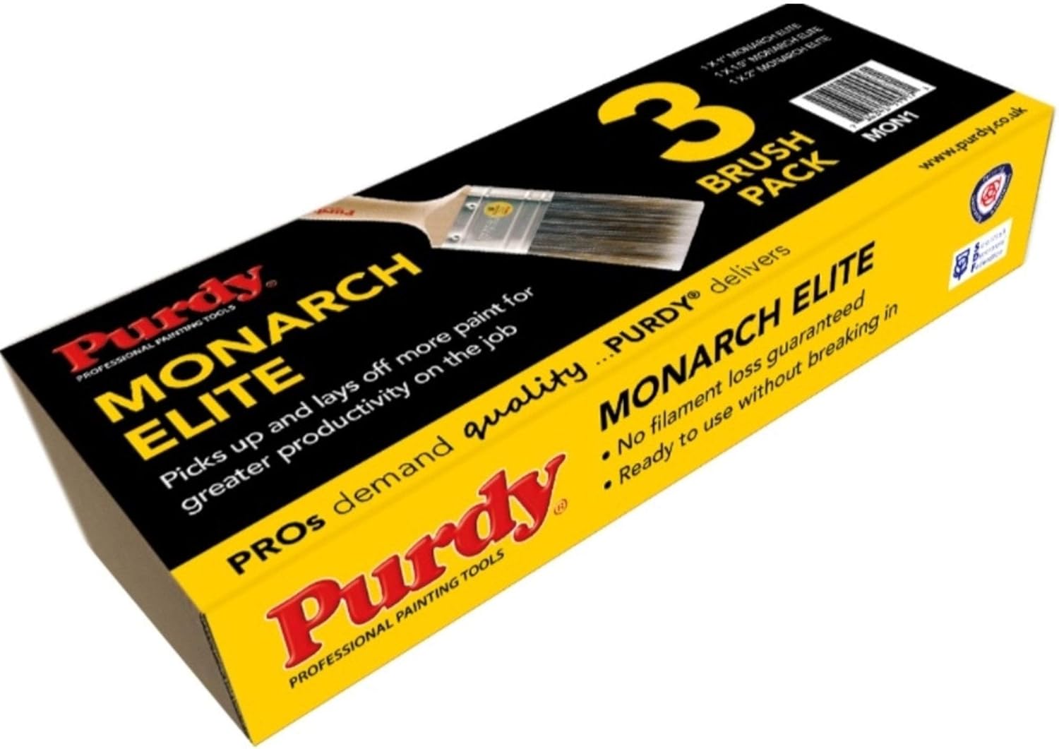 Purdy Monarch Elite - Set di 3 pennelli (1x3,8 cm 1x2 2x7,6 cm) - immagine 5