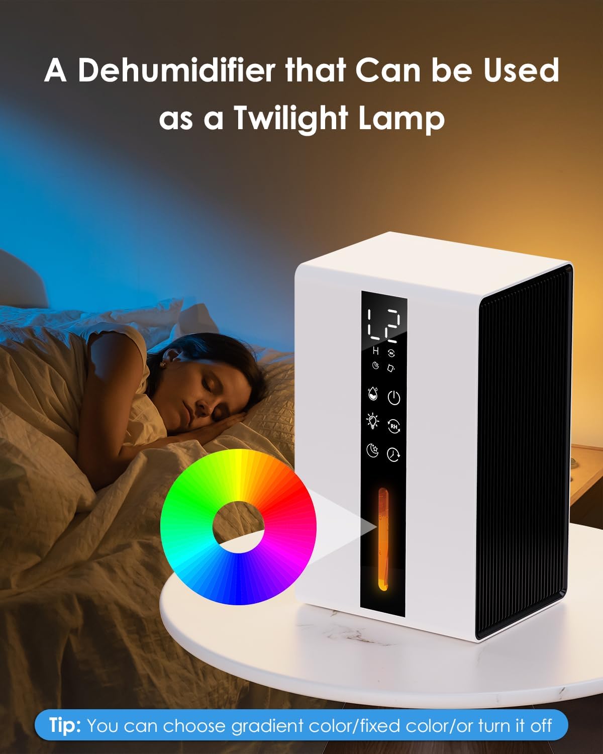 Deumidificatore Casa 1750ml con Modalità Sospensione - immagine 8