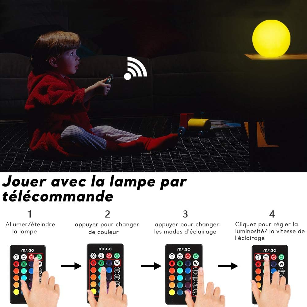 MR.GO 6" LED Palla Luce Sfera Lampada RGB - immagine 4