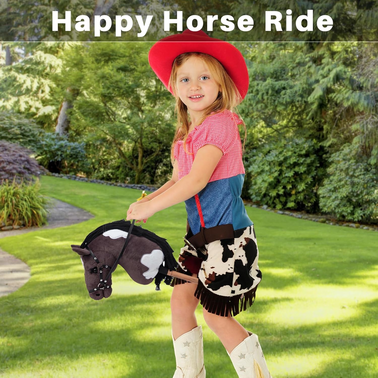 BEJOY Cavallo a Dondolo in Legno e Peluche, Grigio Viola - immagine 5