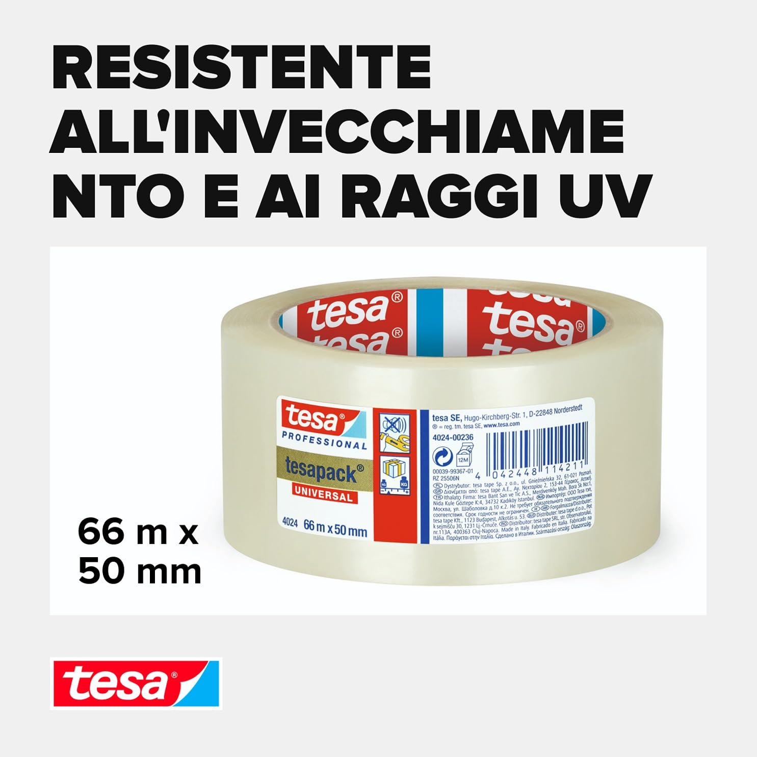 Tesapack 4024 Universal PP - Nastro per Pacchi Trasparente - immagine 3