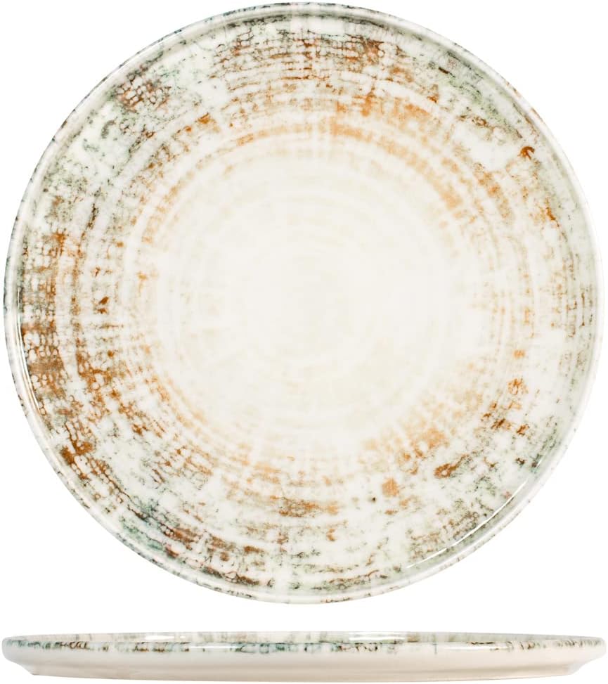 H&h Eris Set 6 Piatti Piani in Porcellana, Beige