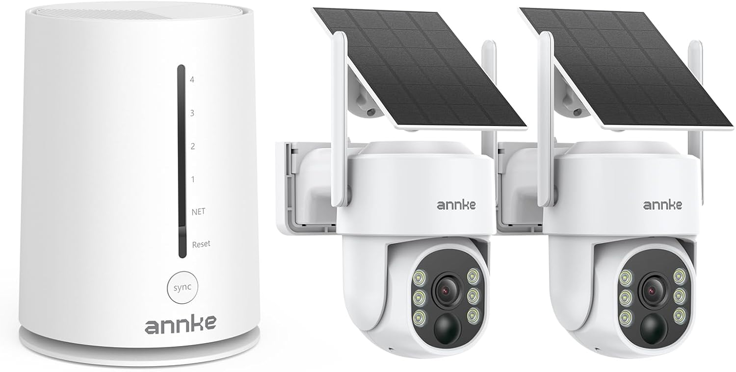 Annke Set 2 Telecamere di Sorveglianza PT con Pannello Solare