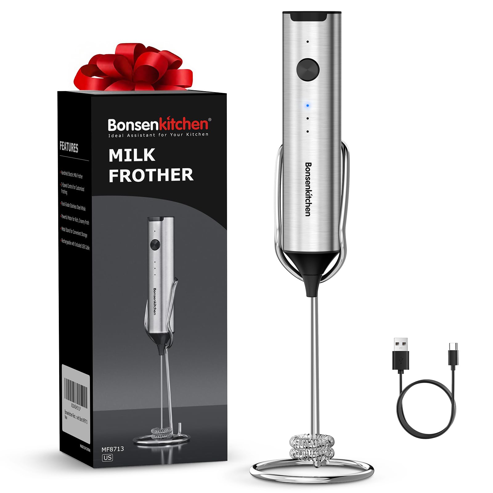 Bonsenkitchen Montalatte Elettrico Ricaricabile