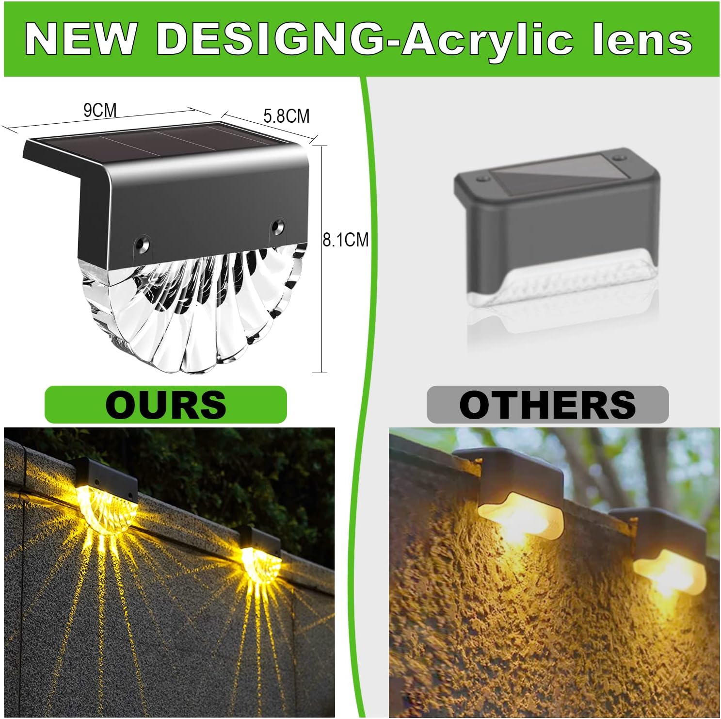 Luce Solare LED Esterno per Vialetti, 6 Pezzi - immagine 2