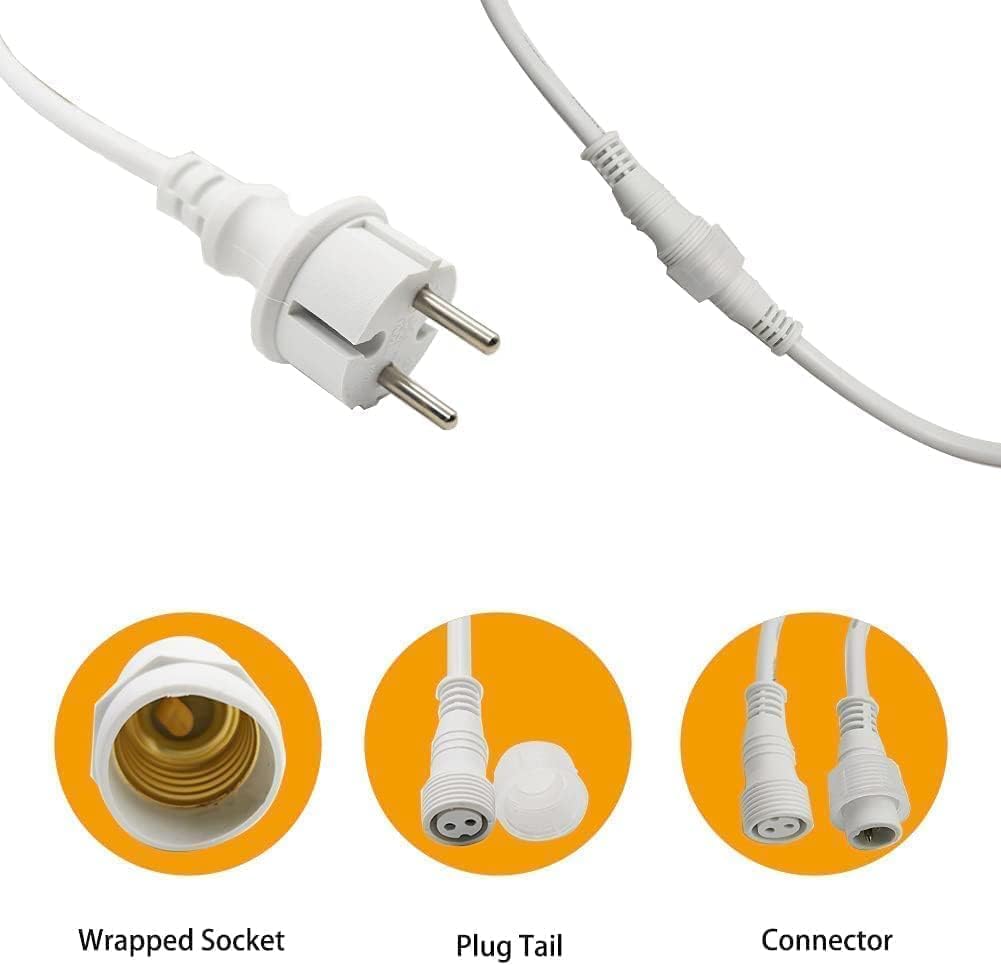 M Mu Catena Luminosa Esterno 10M E27, NERO - immagine 4