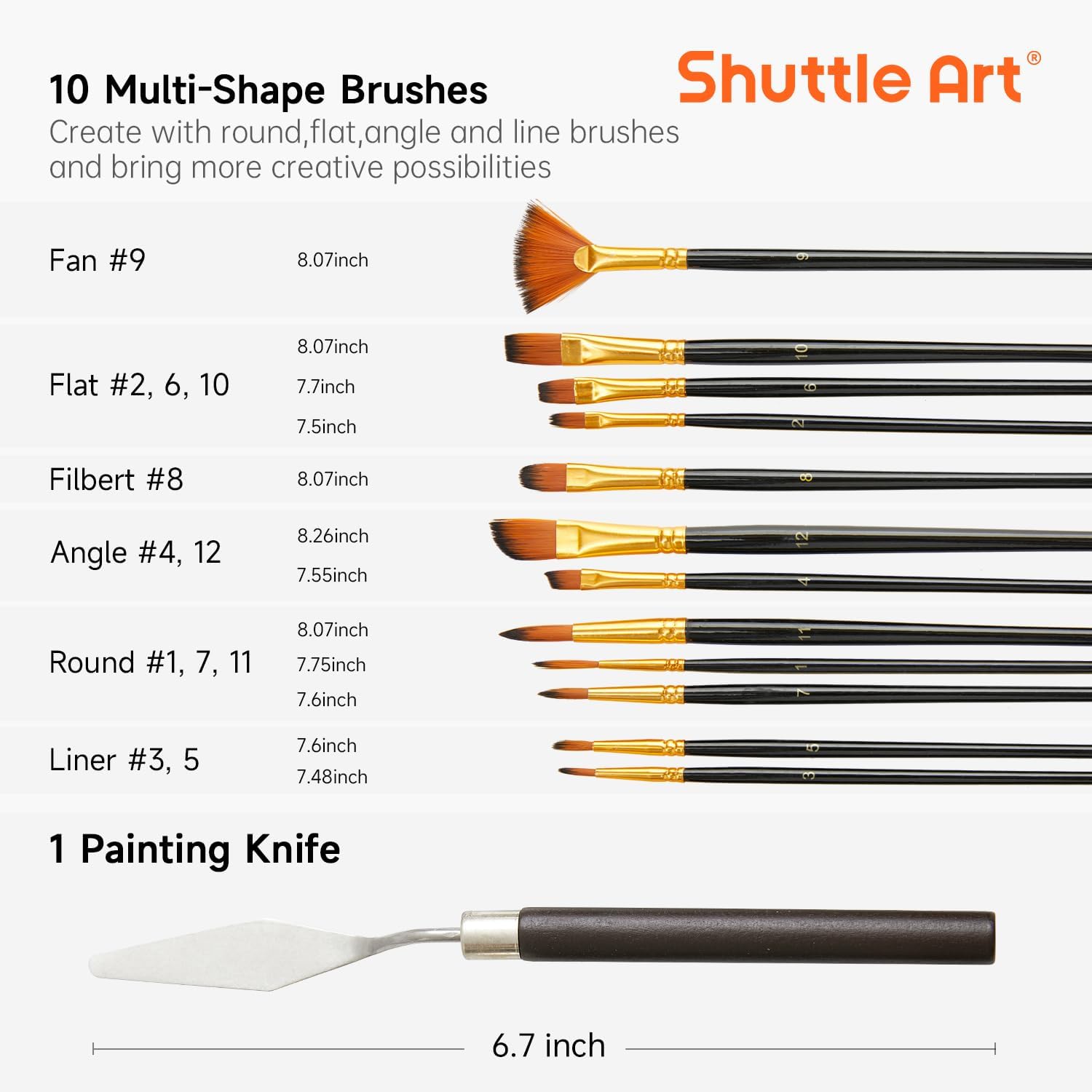 Shuttle Art - Kit Pittura Acrilica Professionale 59 Pezzi - immagine 6