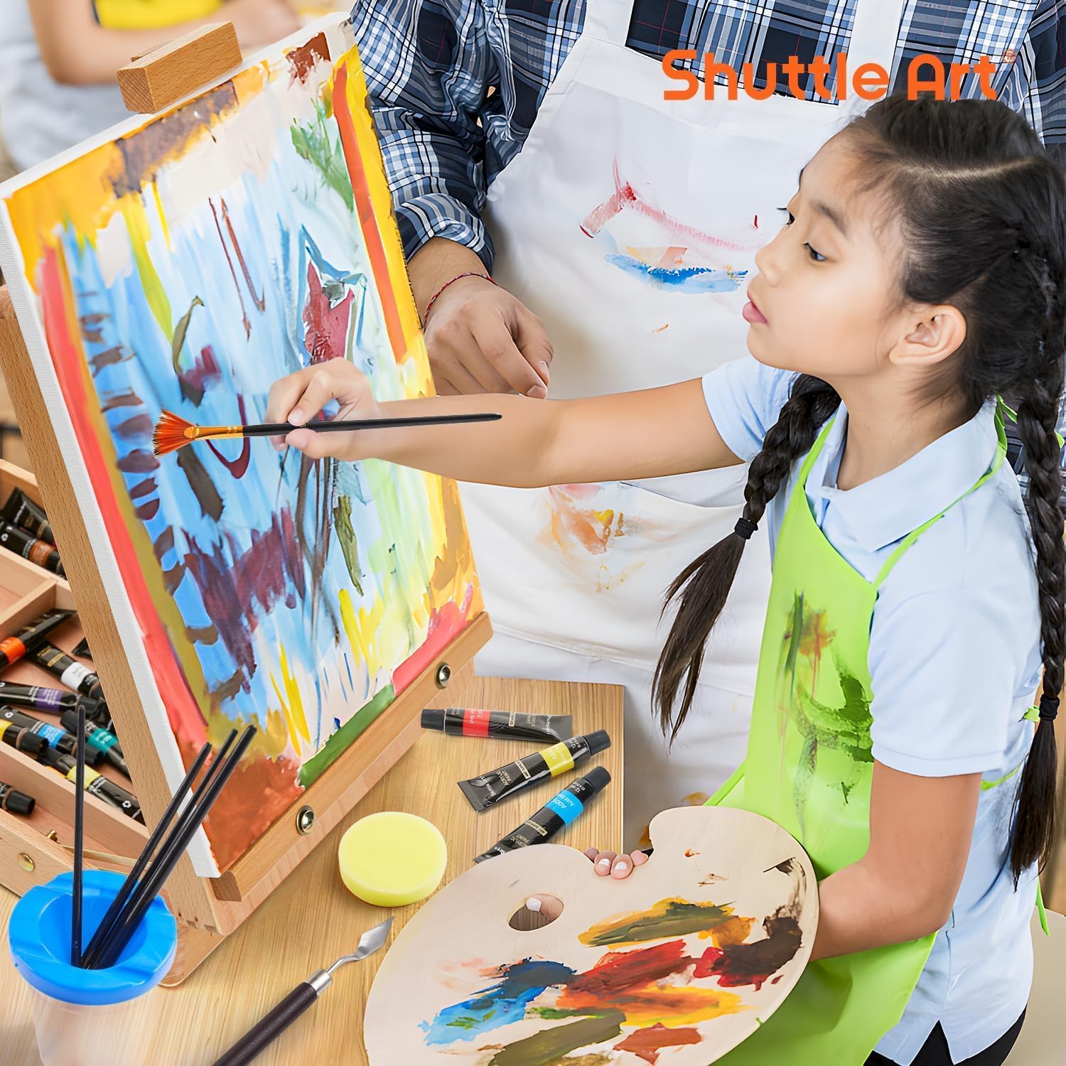 Shuttle Art - Kit Pittura Acrilica Professionale 59 Pezzi - immagine 8