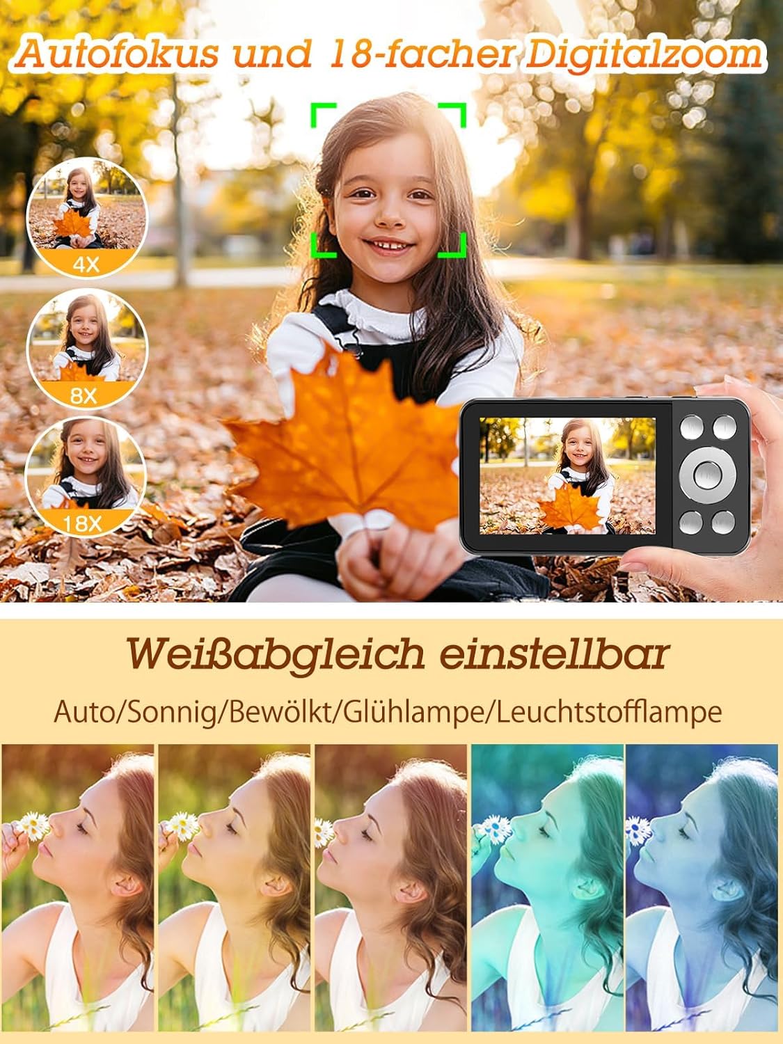 Fotocamera Digitale 4K 64MP con Autofocus - immagine 3