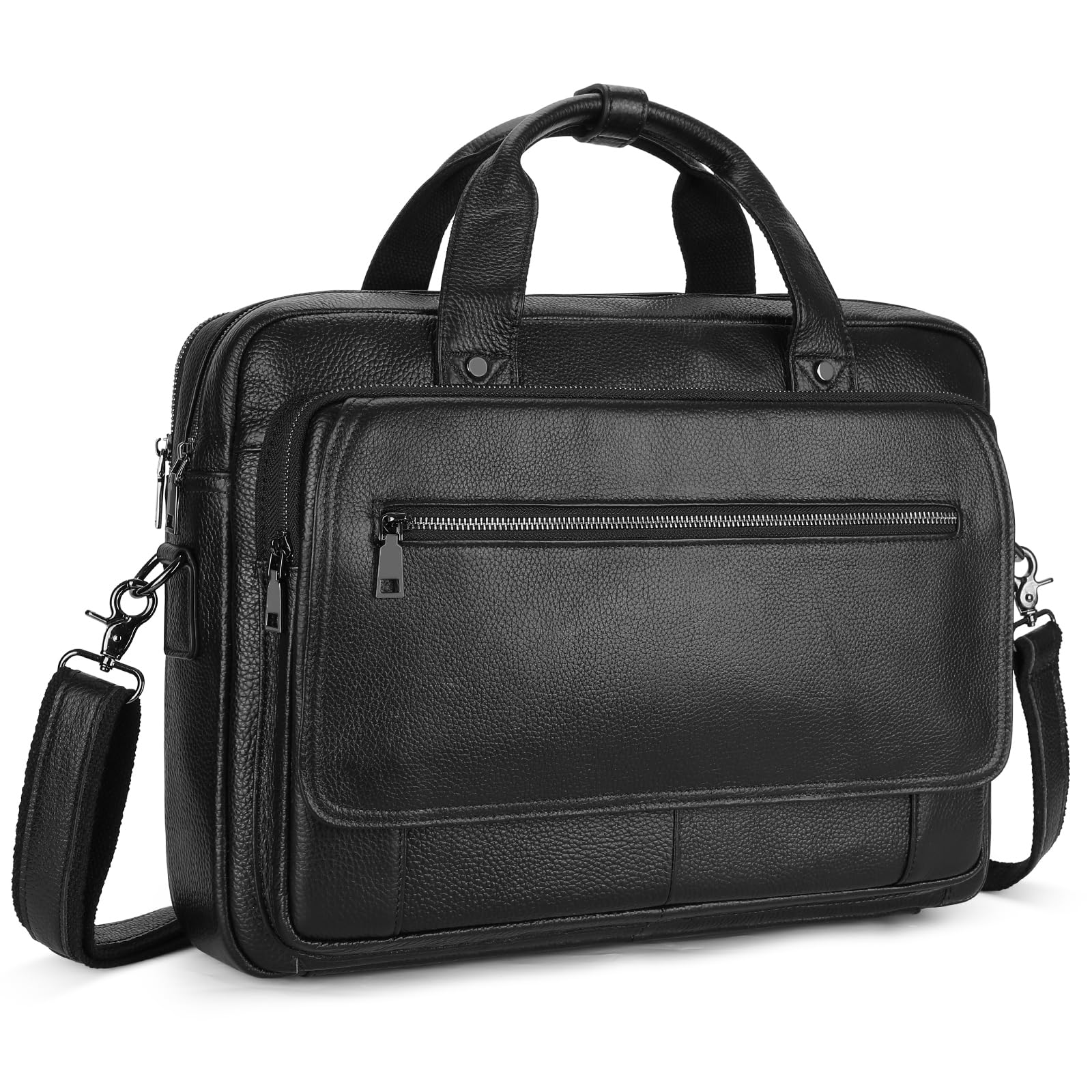 BAIGIO Borsa Uomo Lavoro Pelle Borsa 24 Ore Uomo Ventiquattrore Valigetta Porta Documenti Tracolla per Laptop 15,6 Pollici per Ufficio Business Viaggio Scuola