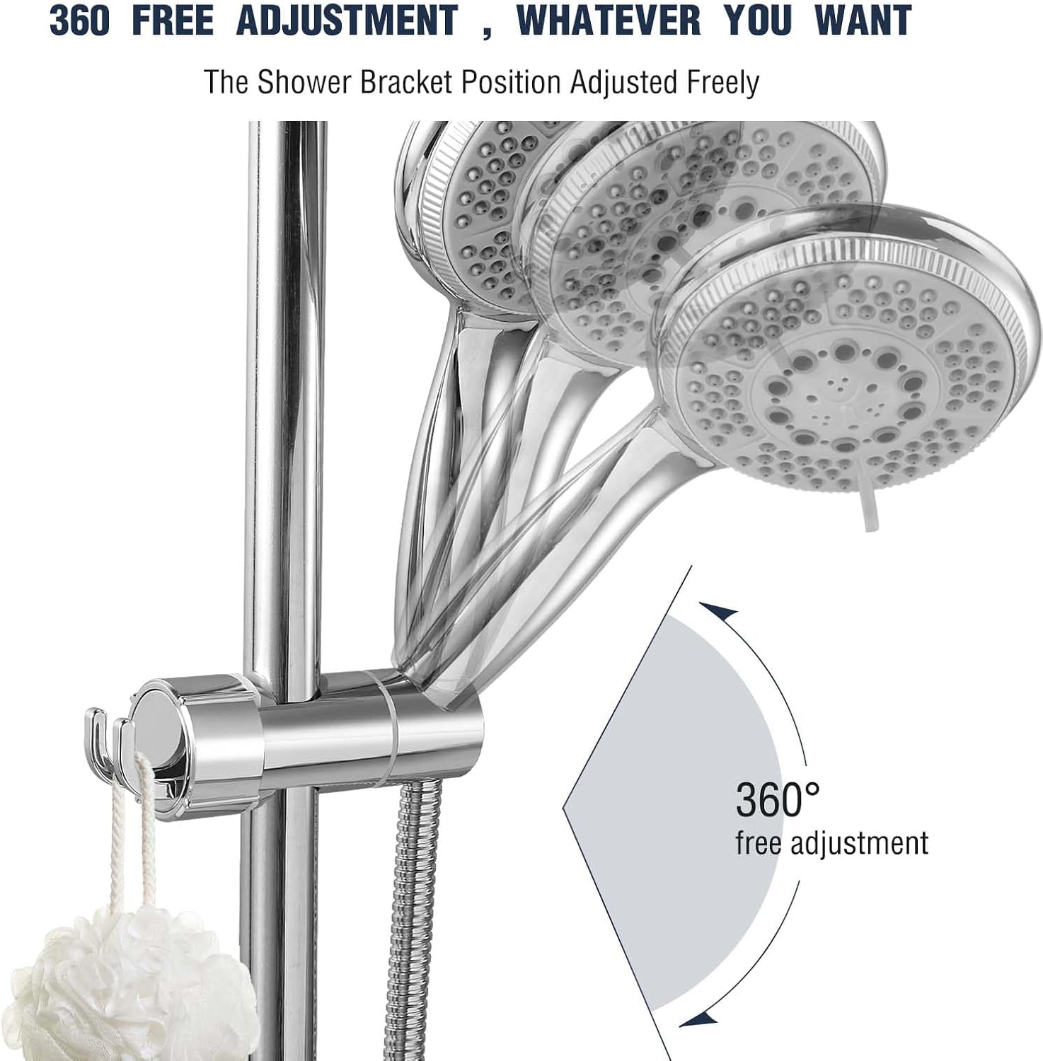 Vinabo Supporto Soffione Doccia Senza Foratura - immagine 4