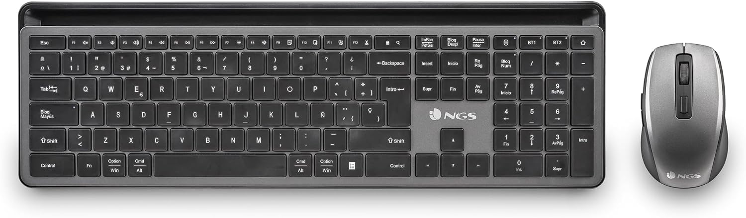 Ngs Eclipse Kit - Mouse e Tastiera Ricaricabile Silenziosa - immagine 3