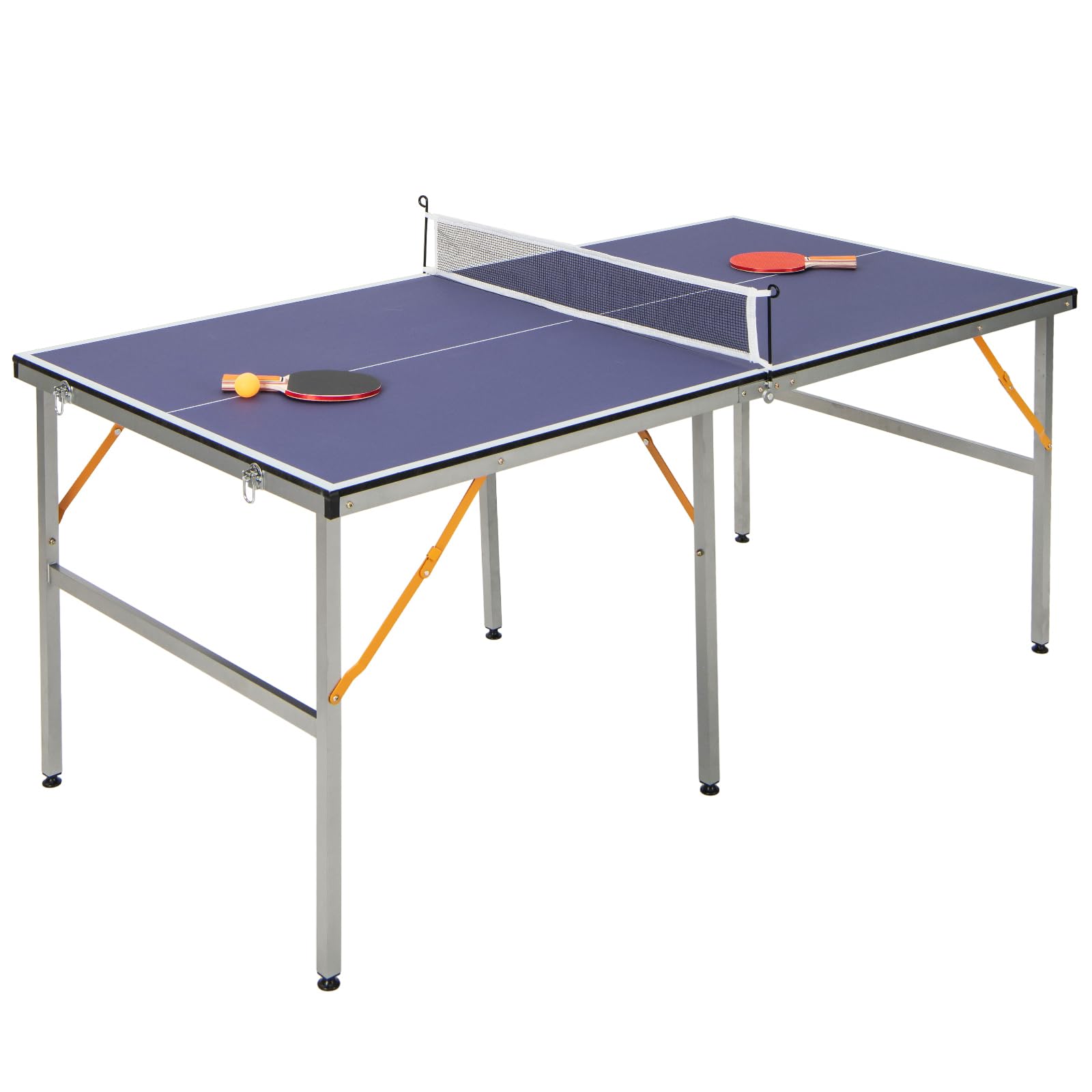 Goplus Tavolo da Ping-Pong Pieghevole 180x90x76cm Blu