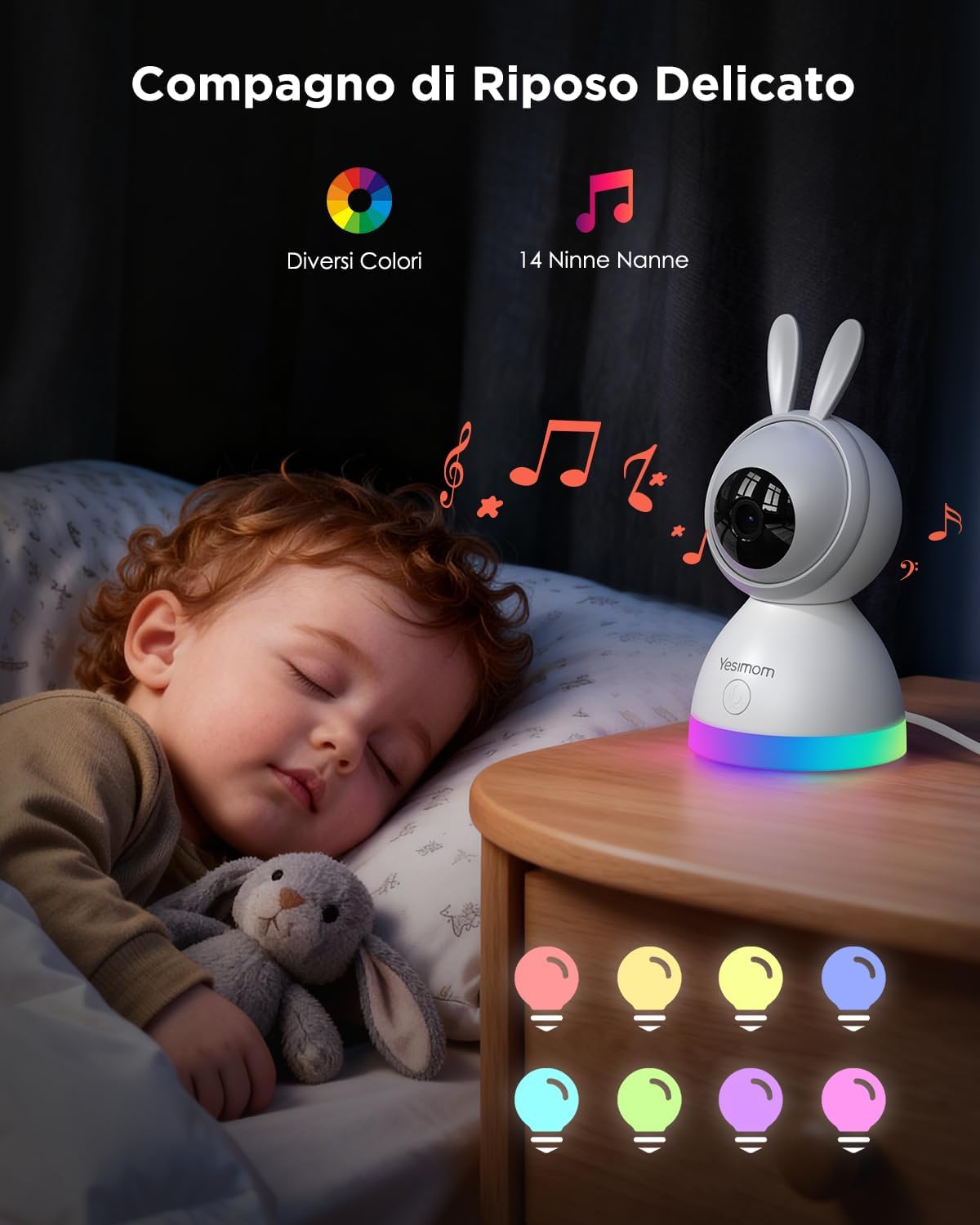 Baby Monitor 2K con Schermo IPS 5'' e APP Mobile - immagine 3