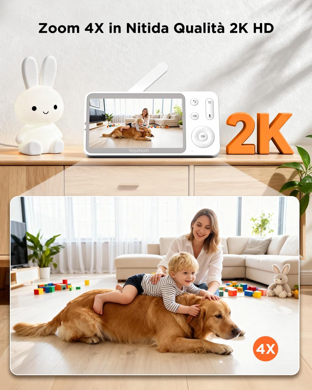 Baby Monitor 2K con Schermo IPS 5'' e APP Mobile - immagine 4