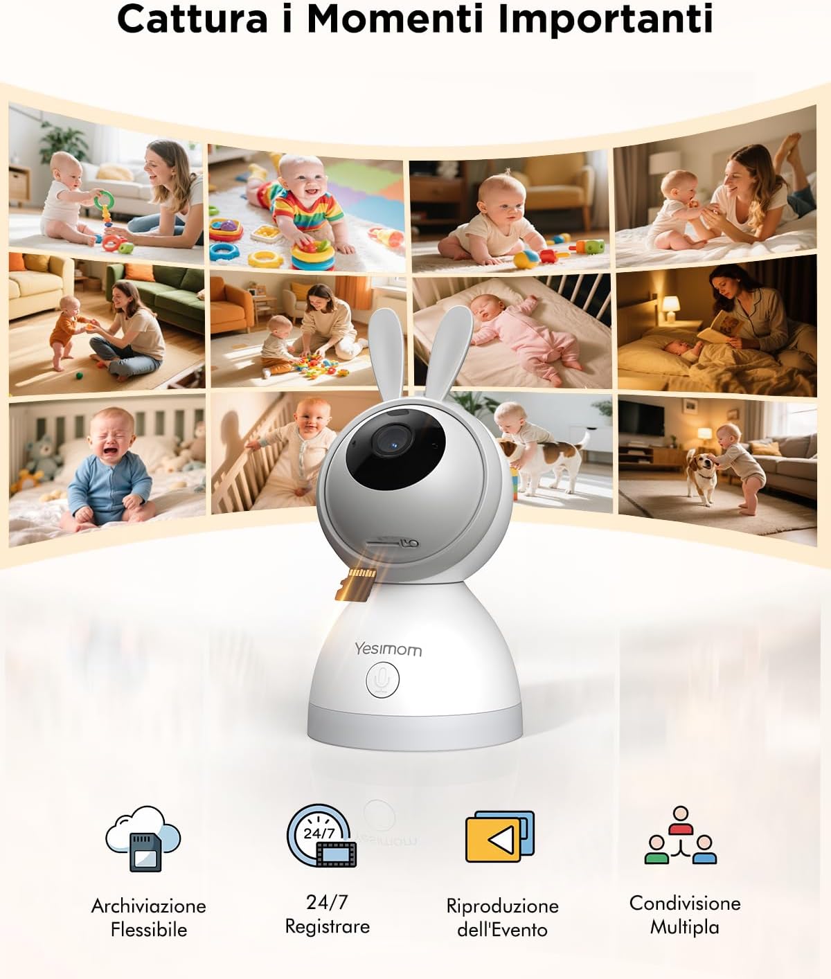Baby Monitor 2K con Schermo IPS 5'' e APP Mobile - immagine 7